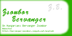 zsombor bervanger business card